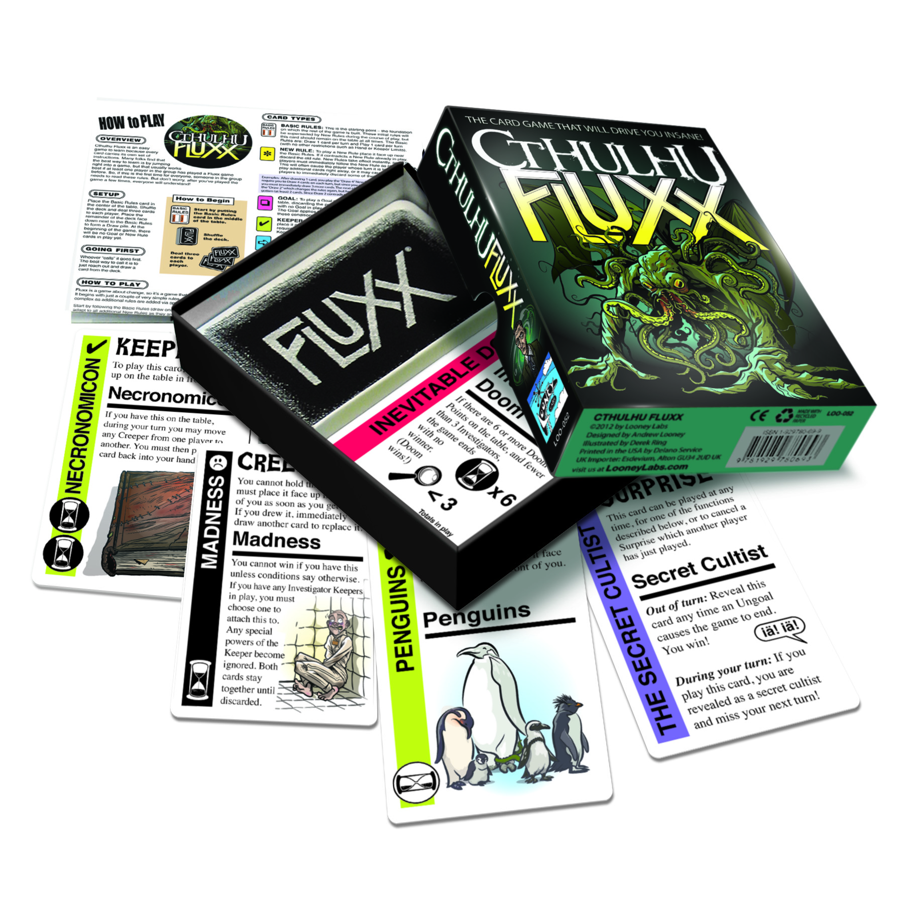New and Sealed Cthulhu Fluxx Card Game from Looney Labs 