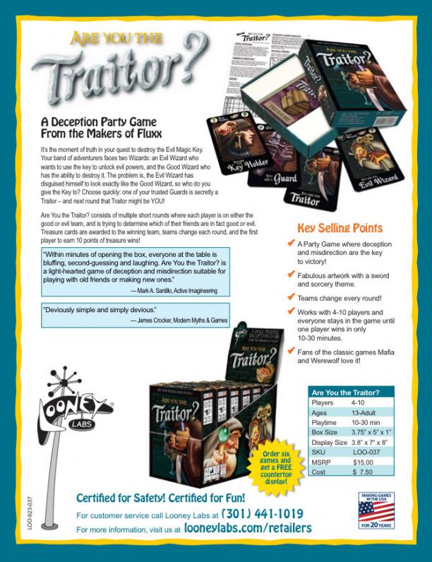 Are You the Traitor?, Board Game